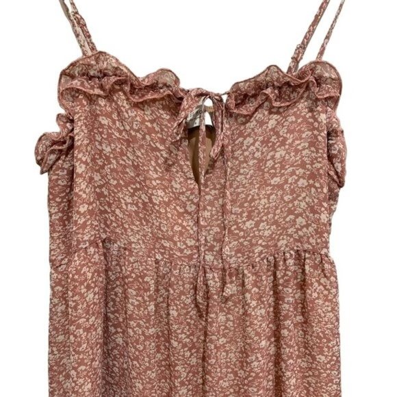 Dress Forum Danity Floral Print Sleeveless Mini Dress Mauve Size Small - Picture 2 of 7